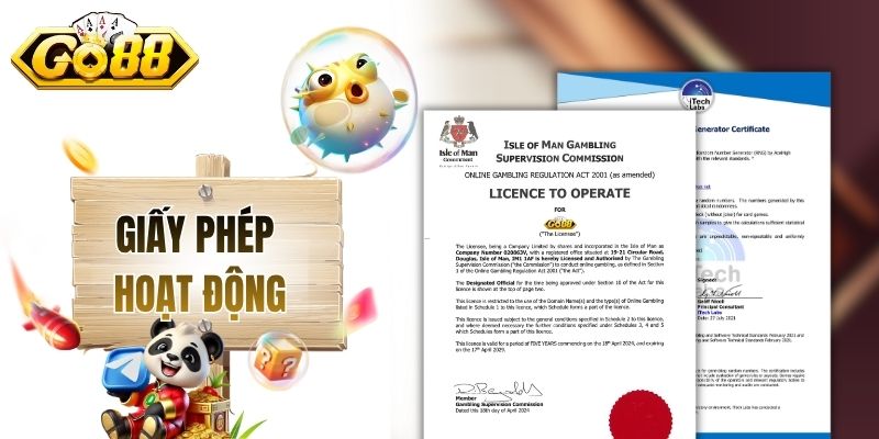 Giấy Phép Hoạt Động GO88 - Chứng Nhận Uy Tín & Hợp Pháp